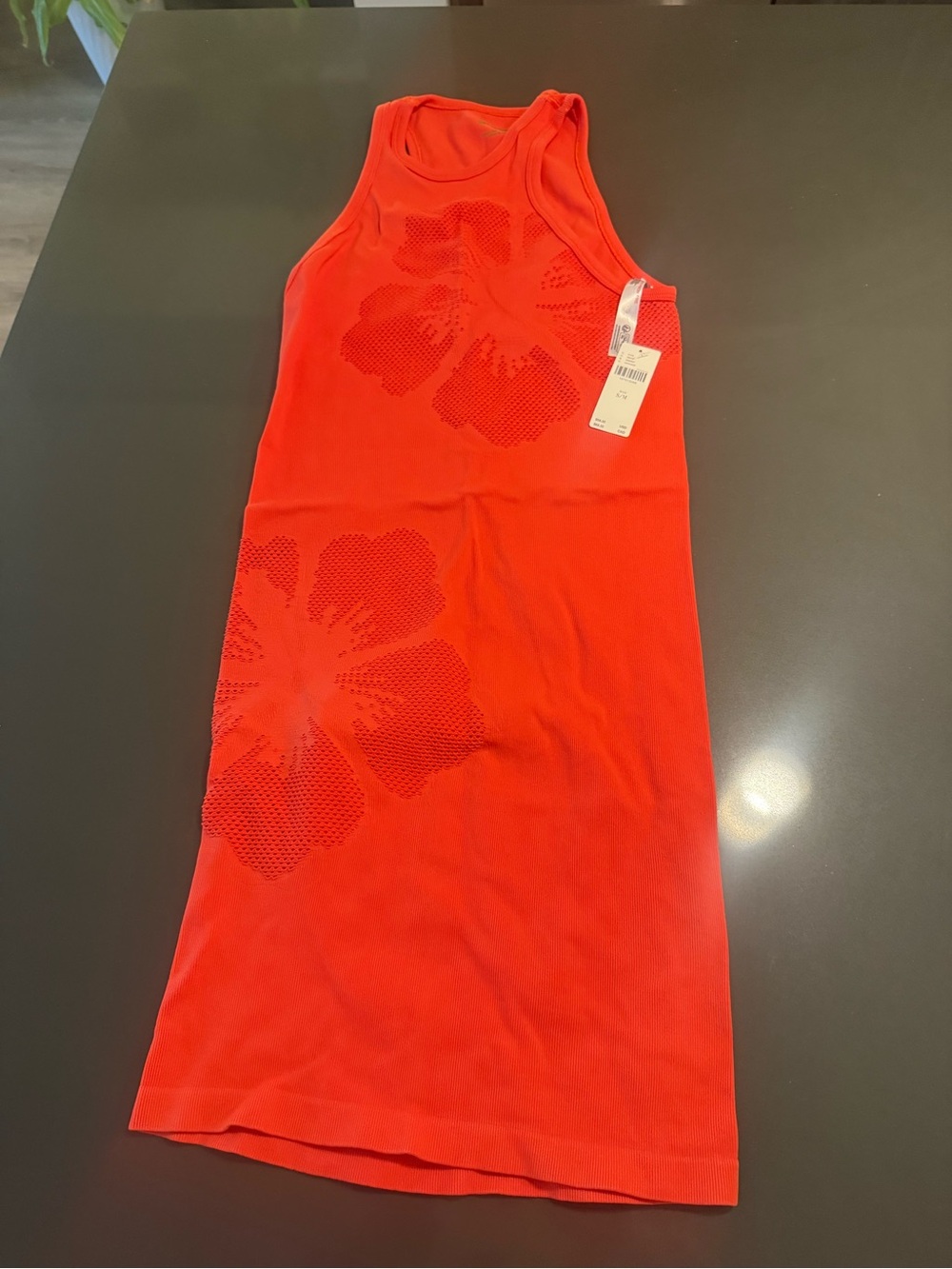 Anthropologie Orange Floral Mini Dress